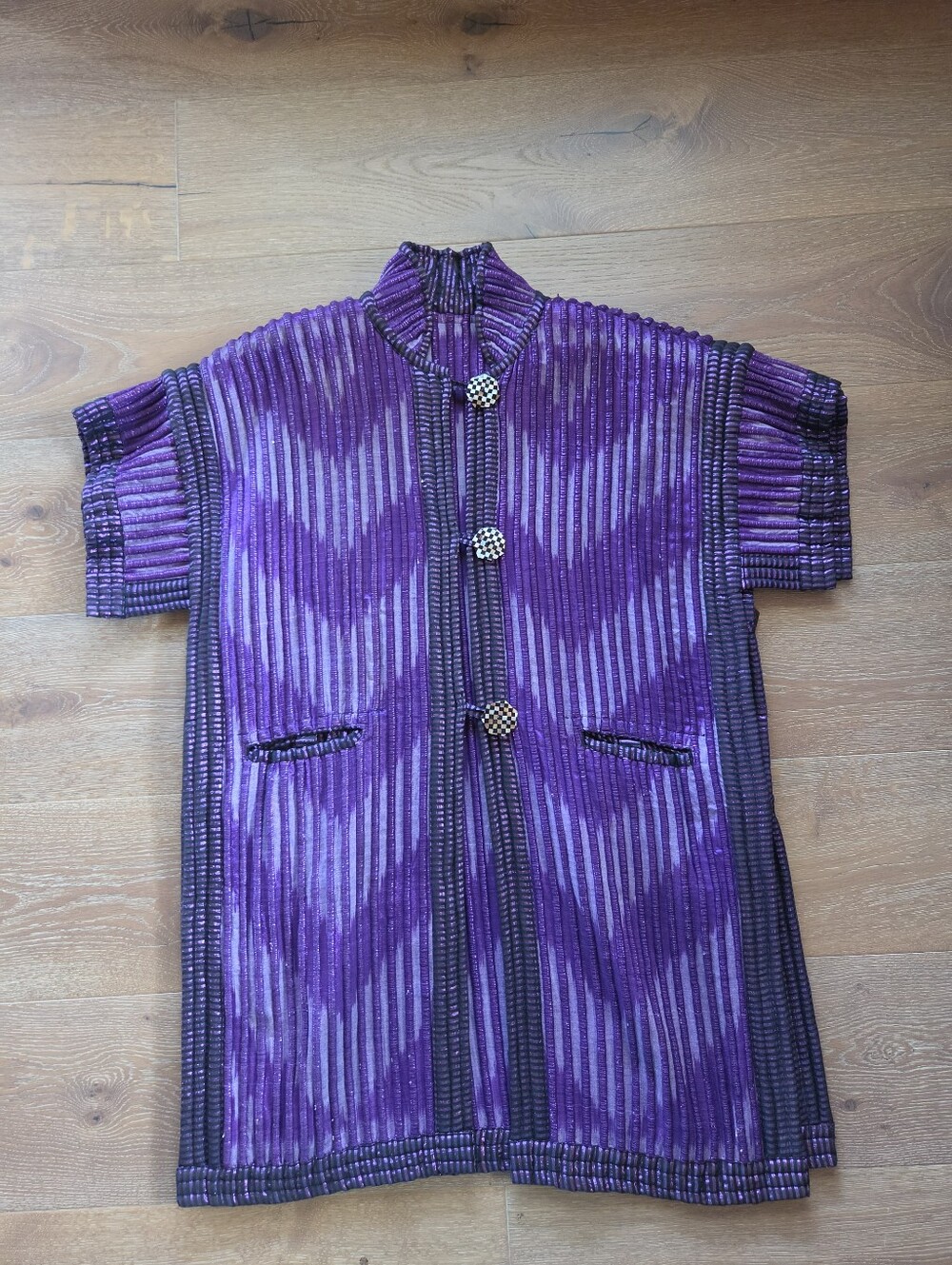Hand Crafted Costume Purple   Jacket with Decorative Buttons
